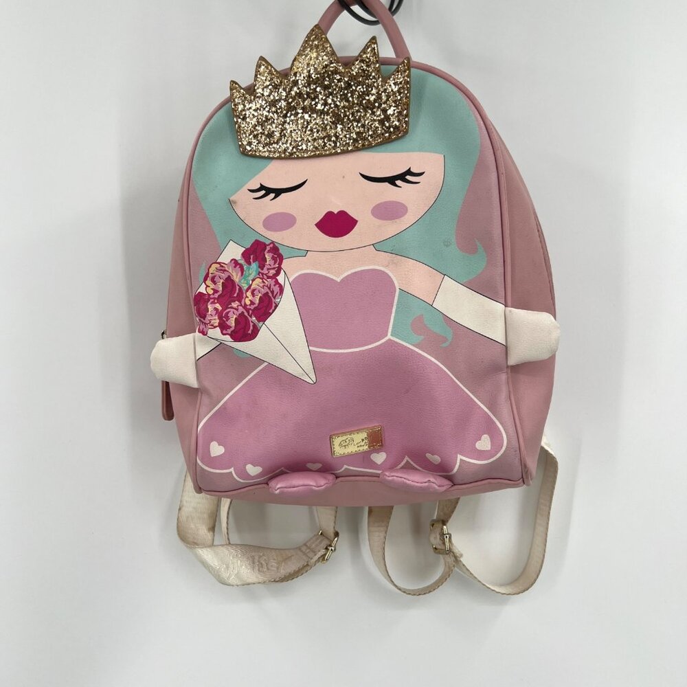 Luv‎ Betsey Johnson Princess Mindy backpack Kitschy Novelty Pink